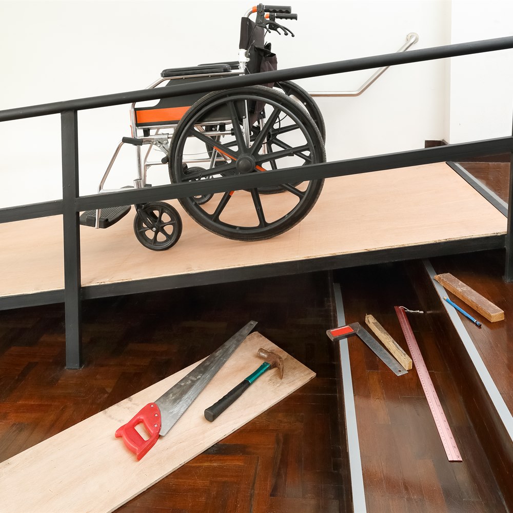 Building an indoor wheelchair ramp