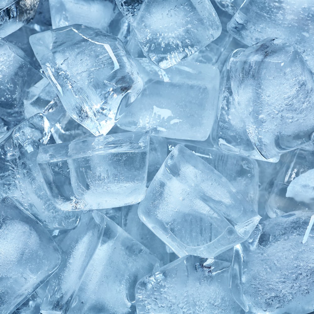 Close up ice cubes fresh cold texture