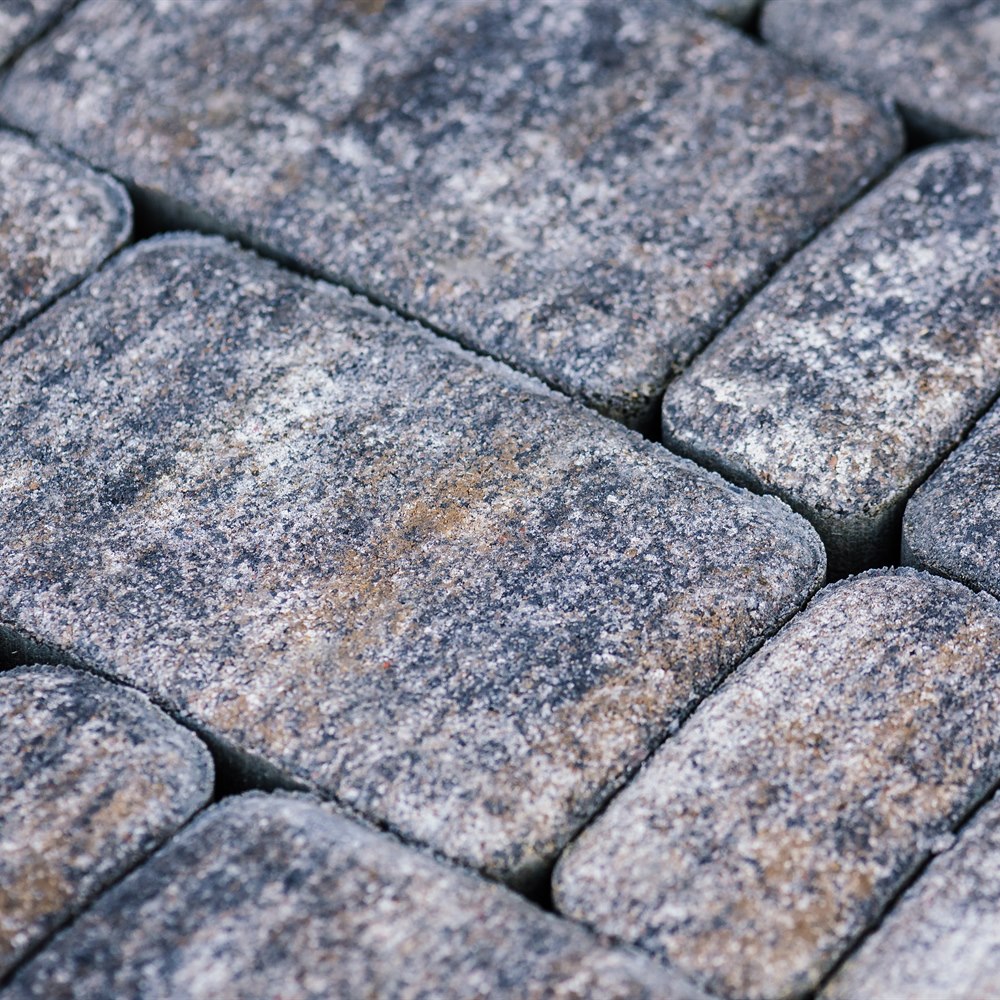 grey-stone-pavers-with-rectangular-and-rounded-sha Grey stone pavers with rectangular and rounded