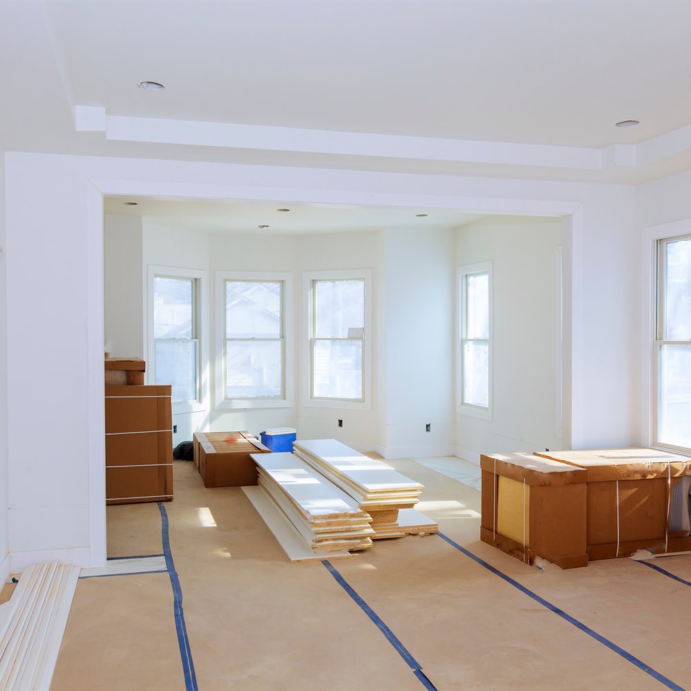 Home renovation with fresh paint and new moldings