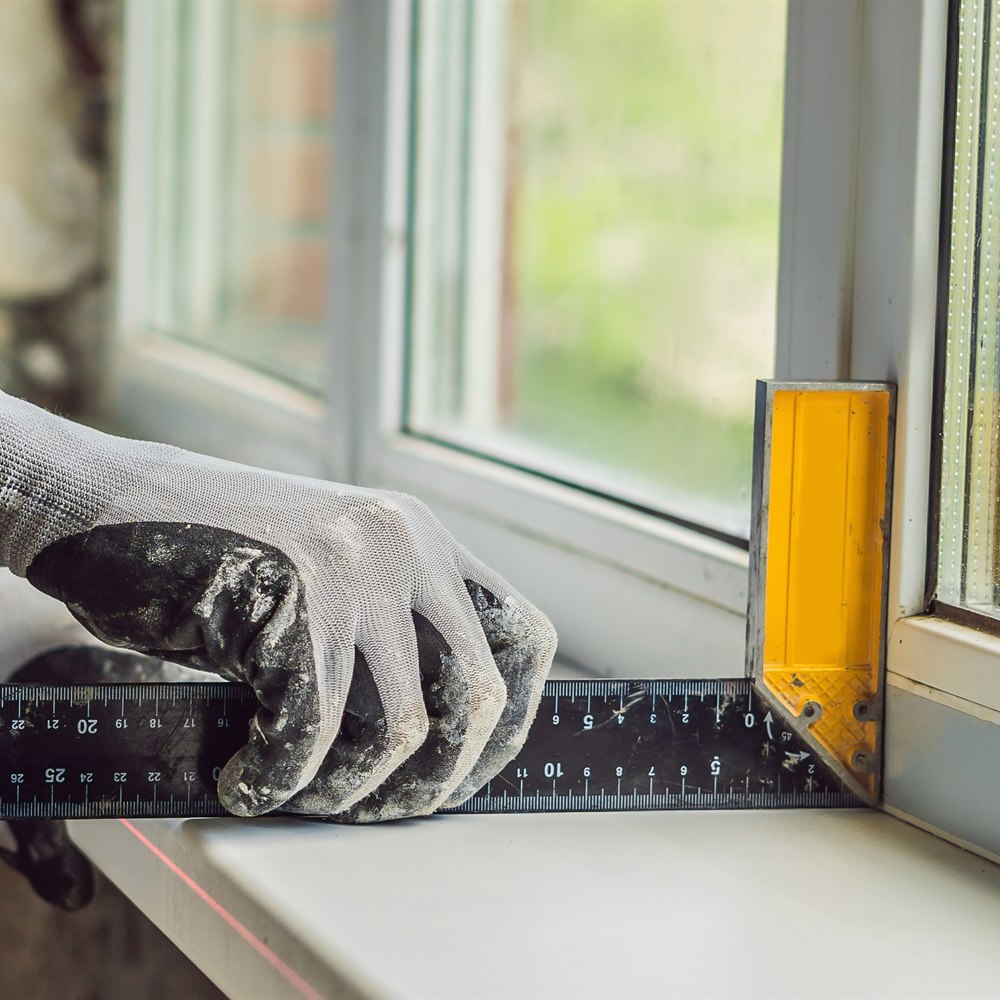 Measuring a window frame