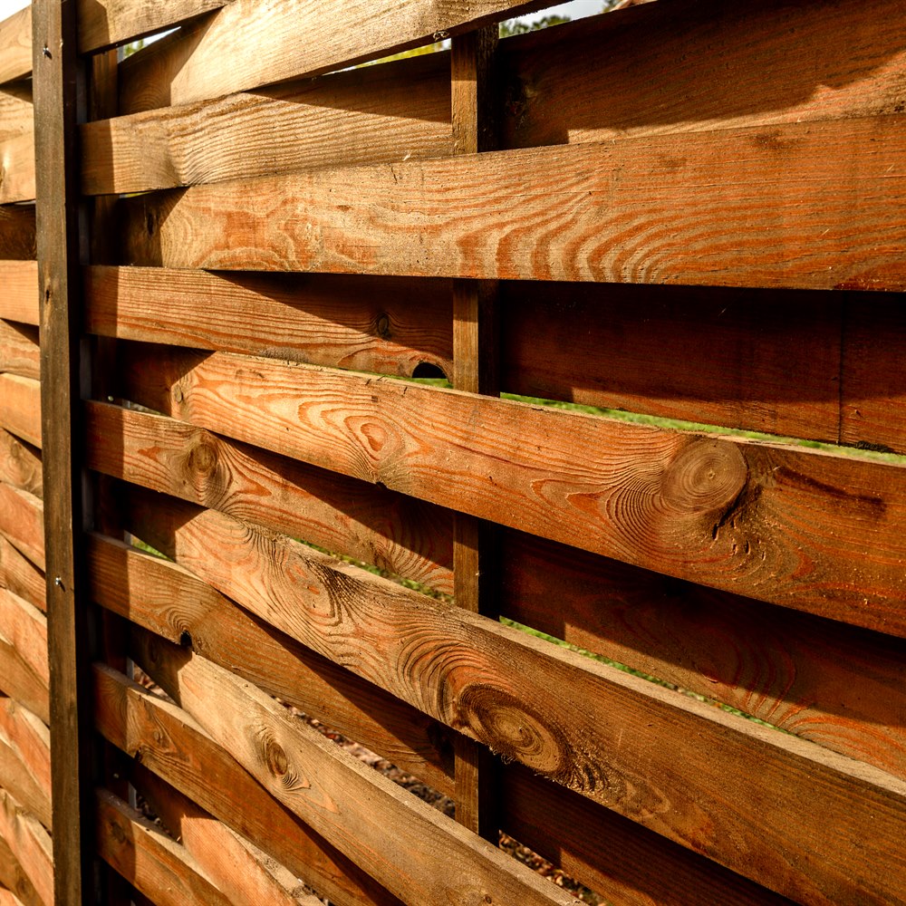 Modern wooden fence design background in natural