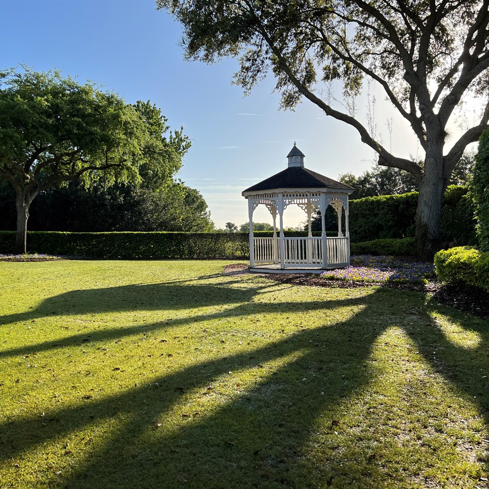 Picturesque gazebo on a sunny day